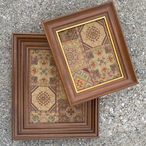 framed vintage textiles